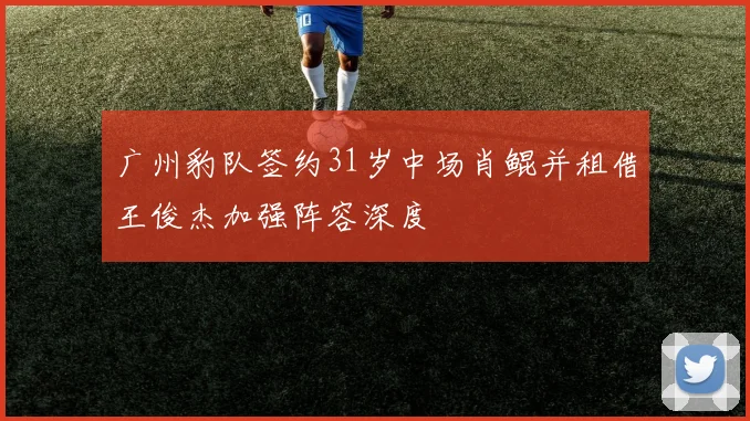 广州豹队签约31岁中场肖鲲并租借王俊杰加强阵容深度