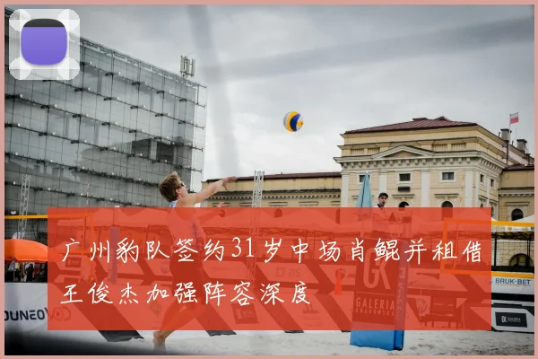 广州豹队签约31岁中场肖鲲并租借王俊杰加强阵容深度