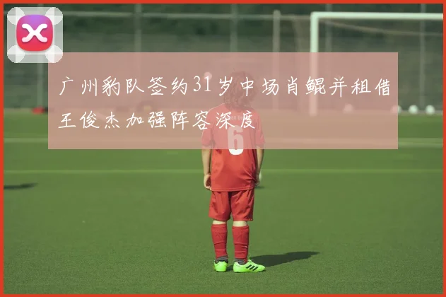 广州豹队签约31岁中场肖鲲并租借王俊杰加强阵容深度